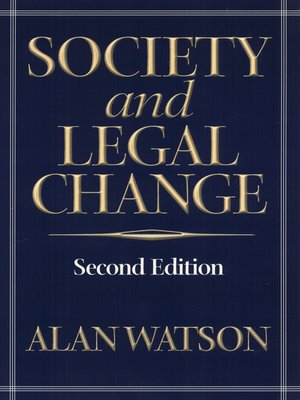cover image of Society and Legal Change 2Nd Ed